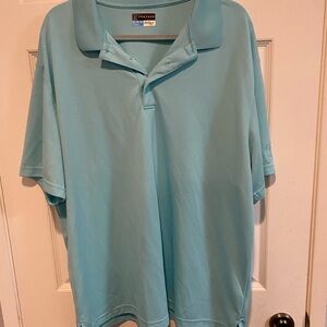 PGA Tour Men's Aqua Blue Polo Shirt